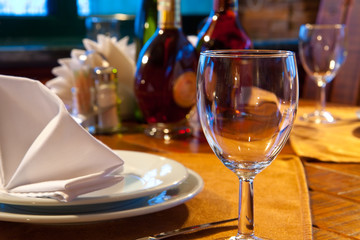 Served restaurant table