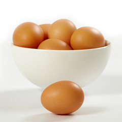 fresh brown eggs