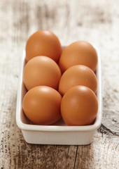 fresh brown eggs