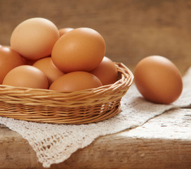 fresh brown eggs