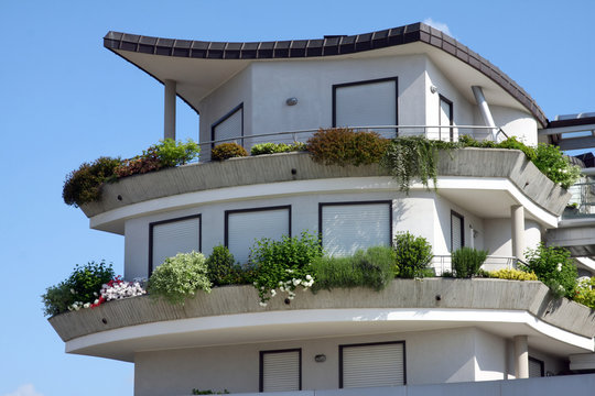 balconi di un edificio