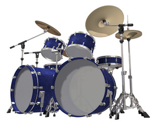 Drum Kit isolated on a white background