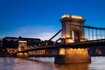 Fototapeta premium Night lights in Budapest