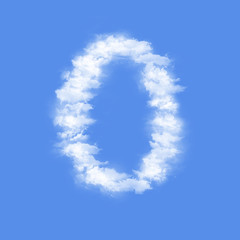 clouds in shape of figure zero