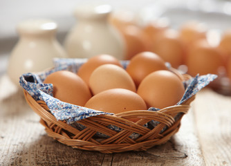 fresh brown eggs