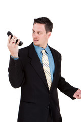Naklejka premium Man on the phone