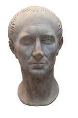 Ancient marble bust of Julius Caesar - obrazy, fototapety, plakaty