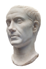 Naklejka premium Ancient marble bust of Julius Caesar