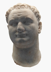 Ancient marble bust of the roman emperor Titus