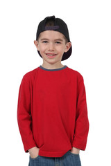 Photo of adorable young boy with hat