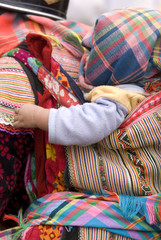 Vietnamese woman with baby