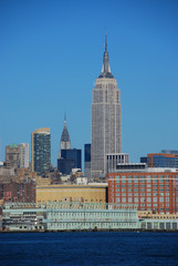 Empire State and Chrysler Building - obrazy, fototapety, plakaty