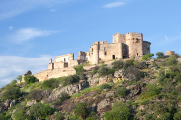 Fototapeta na wymiar Beautiful landscape with a castle on a hill