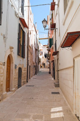 Fototapeta na wymiar Alley in Palo del Colle Oldtown. Apulia.