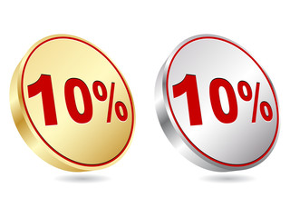 ten percent discount icon