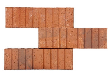 stacked bricks isolated