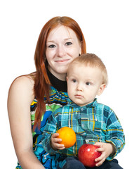 Fototapeta premium mother with her son