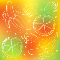 abstract color fruit background