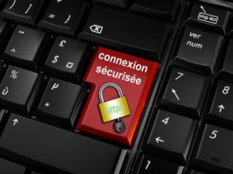 Bouton connexion s&eacute;curis&eacute;e