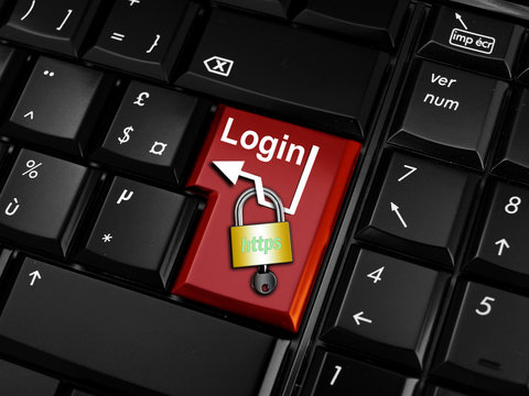 Bouton login sécurisé