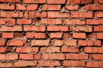 Grungy old red brick texture