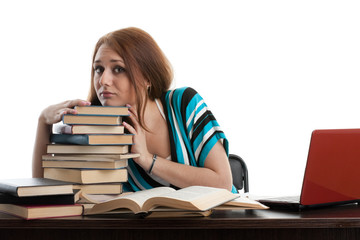 Stressed young woman