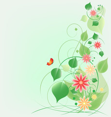 Abstract floral vector illustration