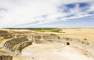 Fototapeta na wymiar Roman Amphitheatre of Segobriga, Castile-La Mancha, Spain