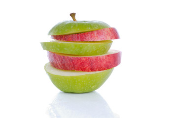 Fototapeta na wymiar Stack of apple slices