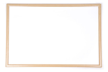 Blank wood frame isolated on white background