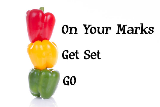 On your marks, get ready, go, peppers