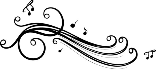 Musik, Musiknote, Noten, Notenschlüssel, schwarz