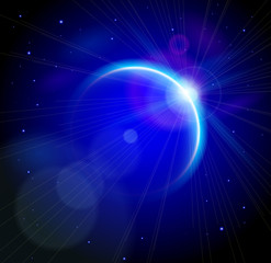 Blue Planet & Rising Sun