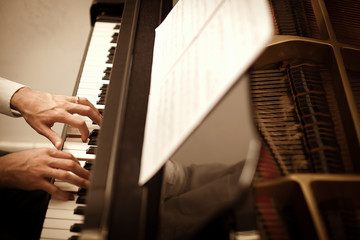 man playing piano