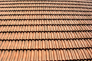 red tile roofs