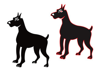 犬07グレートデン（シルエット）