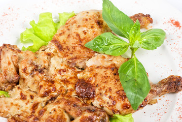 roasted maize chicken meat