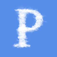Clouds in shape of the letter P