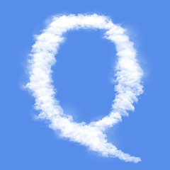 Clouds in shape of the letter Q