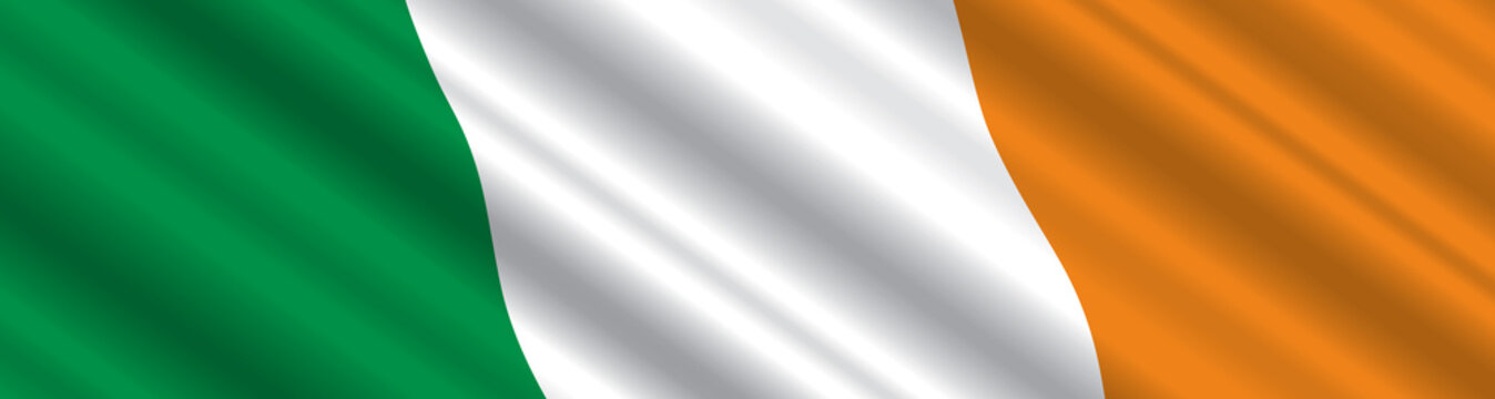 Irish Flag in the Wind