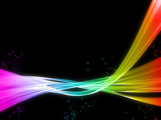 abstrakte Regenbogenwellen