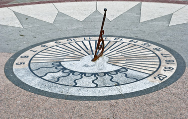 The sundial on granite base