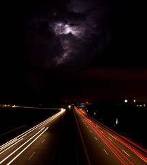 Autobahn Gewitter