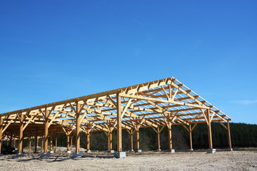 Agricultural Barn Under Construction