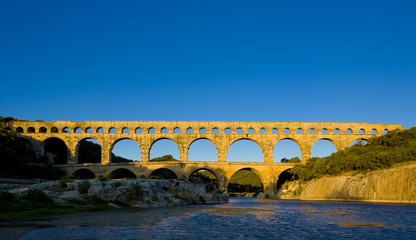 Fototapeta na wymiar Akwedukt rzymski, Pont du Gard, Langwedocja-Roussillon, Francja