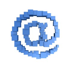 Fototapeta premium email pixel box symbol