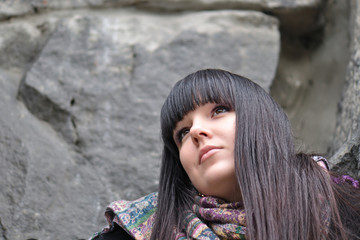 Portrait of the beautiful girl