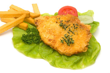 Schnitzel im Käse-Mantel