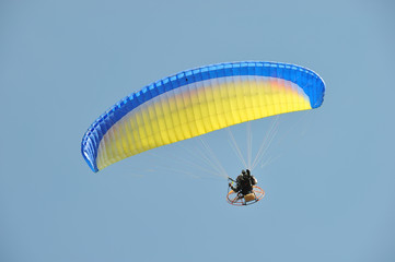 paraglider flying in the sky