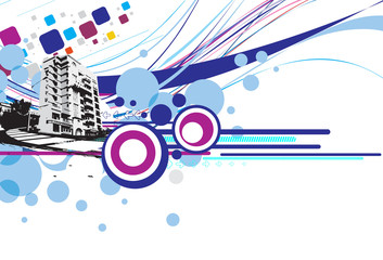 Obraz premium grunge urban city